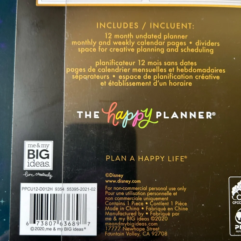 The Happy Planner Mini Disney Edition Dashboard Layout Undated 12 Month NWT - Picture 7 of 7
